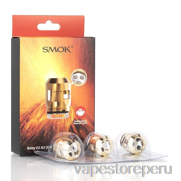 Bobinas De Repuesto Vape Desechables Smok Tfv8 Baby V2 0.15ohm Baby V2 A3 Bobinas Triples (dorado)